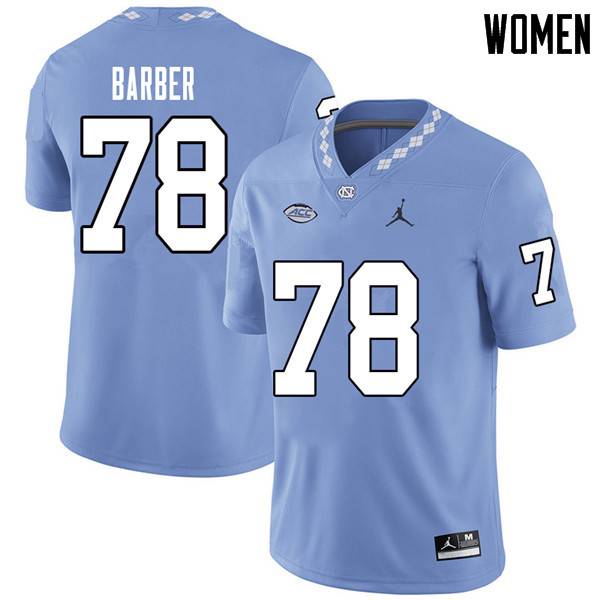 Jordan Brand Women #78 Layton Barber North Carolina Tar Heels College Football Jerseys Sale-Carolina